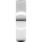 10K White 5 mm Lightweight Comfort-Fit Half Round Band