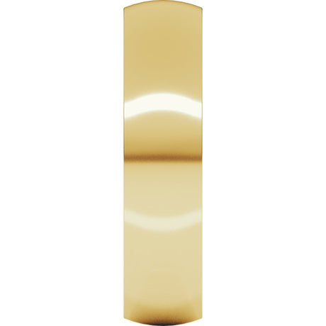 18K Yellow Gold 5 mm Lightweight Comfort-Fit Half Round Band Size 6