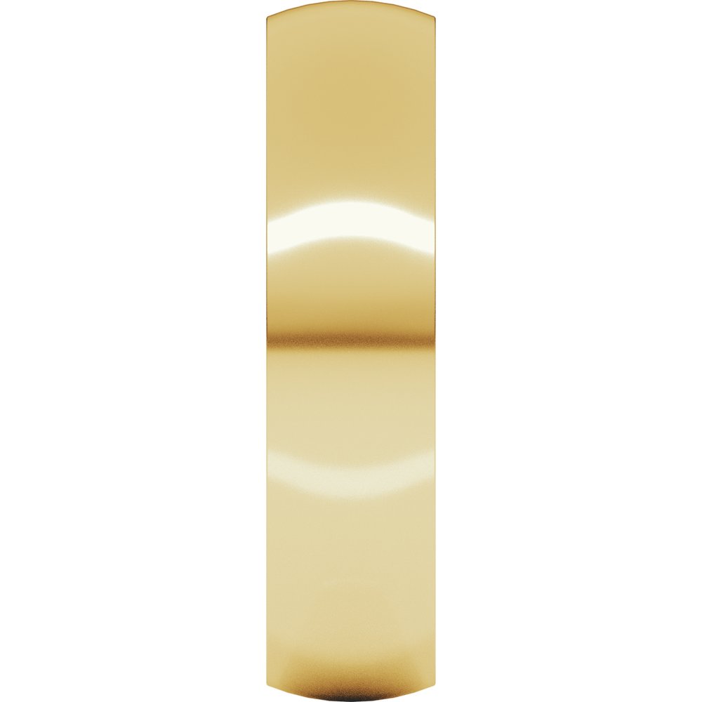 18K Yellow Gold 5 mm Lightweight Comfort-Fit Half Round Band Size 5.5