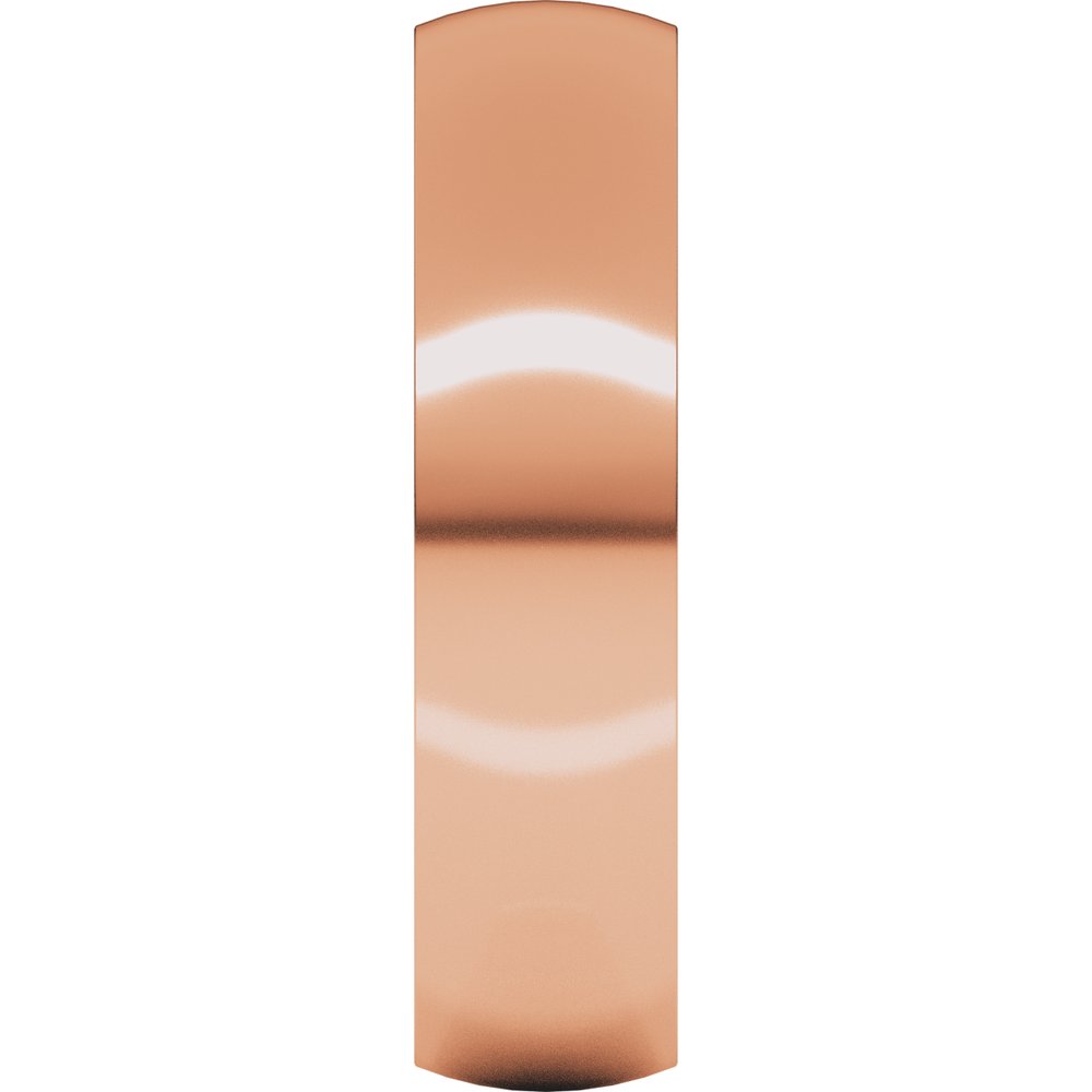 10K Rose Gold 5 mm Lightweight Comfort-Fit Half Round Band Size 12