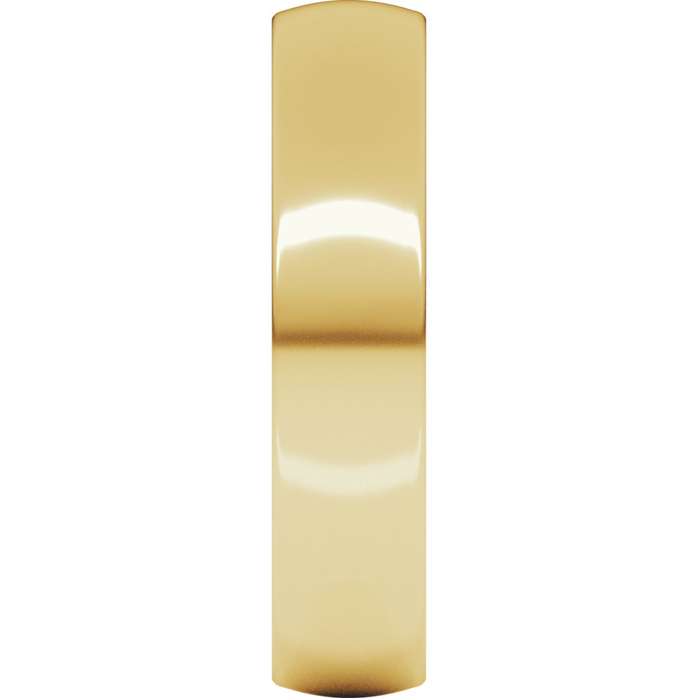 18K Yellow Gold 4.5 mm Lightweight Comfort-Fit Half Round Band Size 8.5