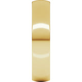 18K Yellow Gold 4.5 mm Lightweight Comfort-Fit Half Round Band Size 8.5