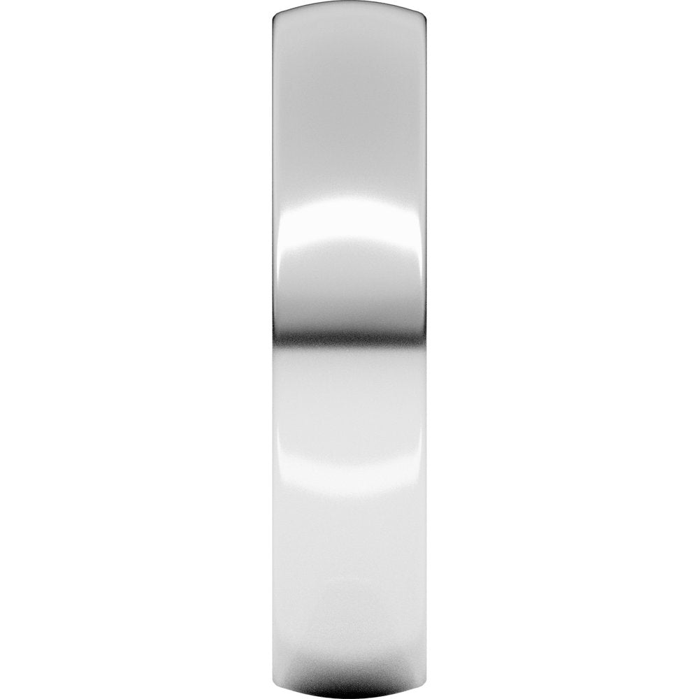 14K White Gold 4.5 mm Lightweight Comfort-Fit Half Round Band Size 8