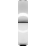 14K White Gold 4.5 mm Lightweight Comfort-Fit Half Round Band Size 8