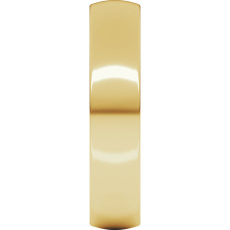 14K Yellow Gold 4.5 mm Lightweight Comfort-Fit Half Round Band Size 7.5