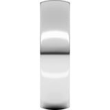 14K White Gold 5.5 mm Lightweight Comfort-Fit Half Round Band Size 9