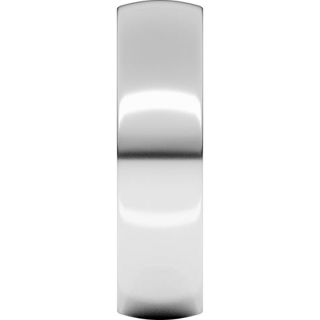 14K White Gold 5.5 mm Lightweight Comfort-Fit Half Round Band Size 9