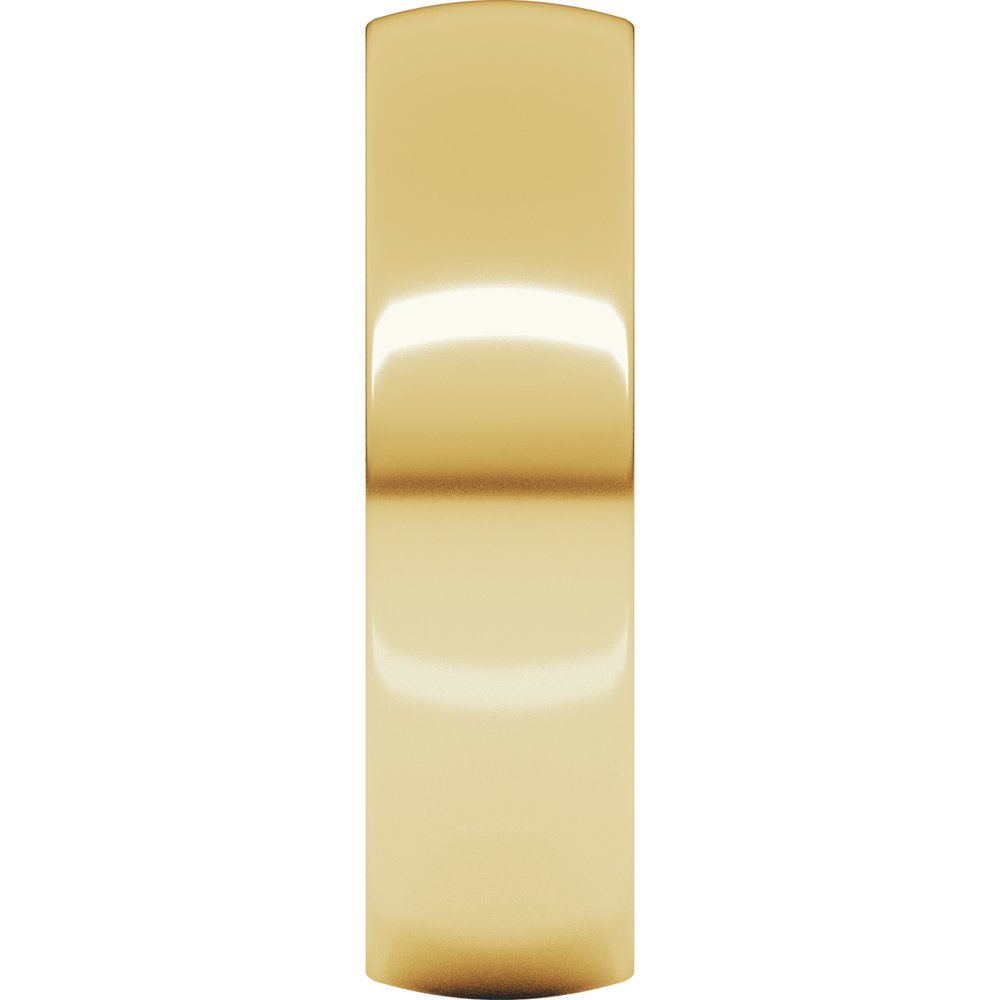 14K Yellow Gold 5.5 mm Lightweight Comfort-Fit Half Round Band Size 8