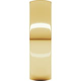 14K Yellow Gold 5.5 mm Lightweight Comfort-Fit Half Round Band Size 8