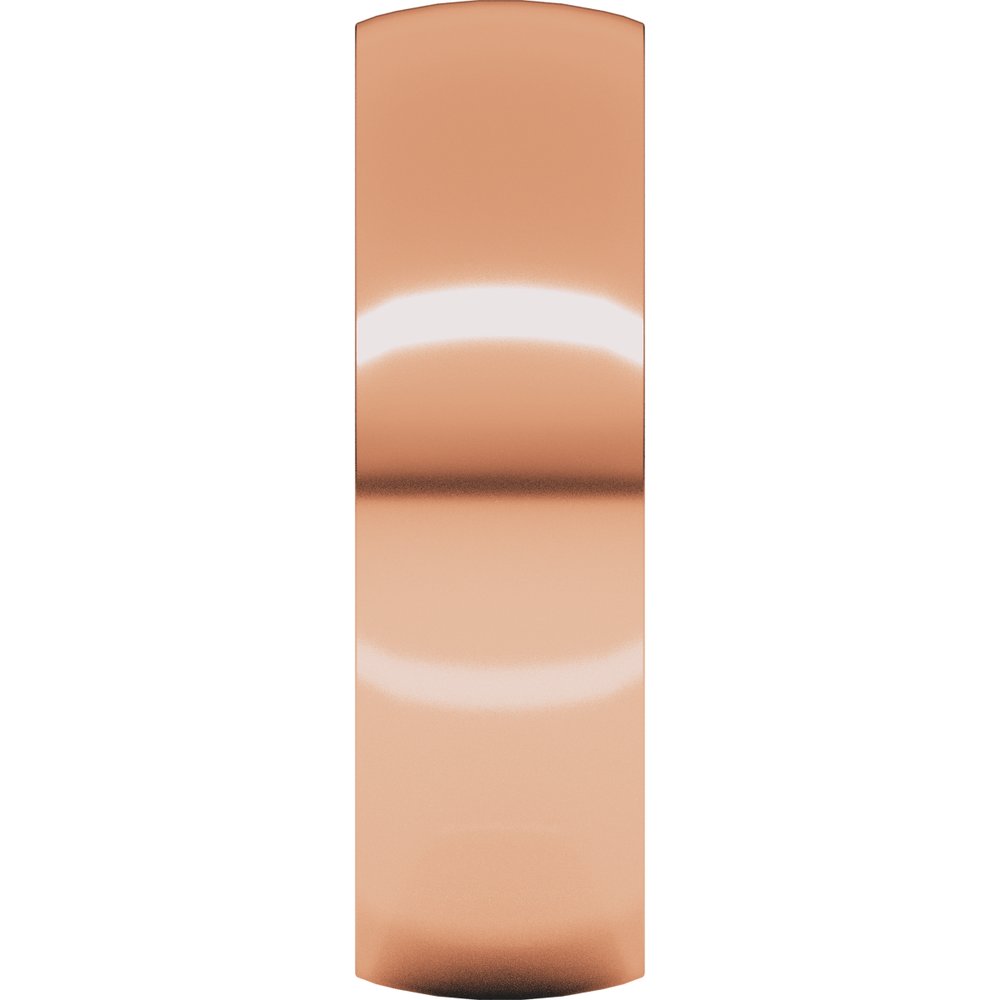 14K Rose Gold 6 mm Half Round Comfort Fit Light Band Size 9
