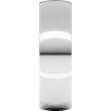 Sterling Silver 6 mm Lightweight Comfort-Fit Half Round Band Size 7