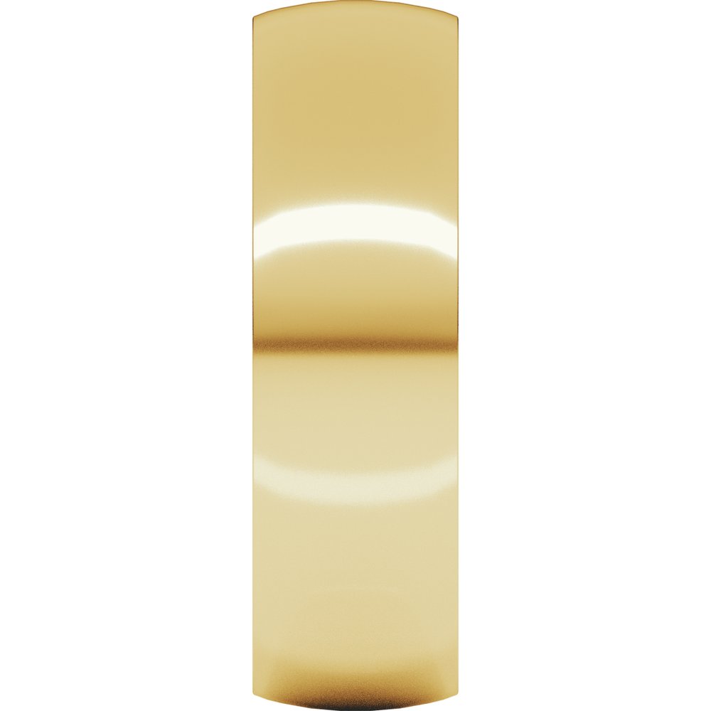 18K Yellow Gold 6 mm Lightweight Comfort-Fit Half Round Band Size 7