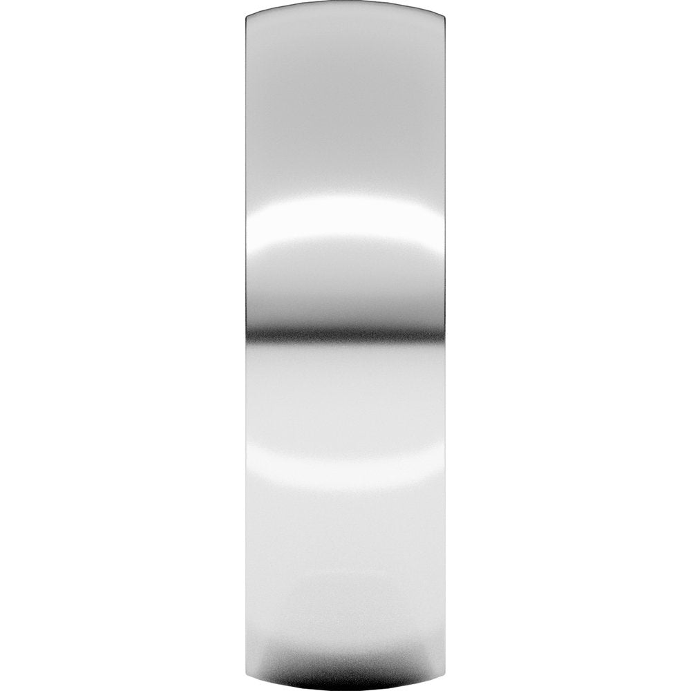 14K White Gold 6 mm Lightweight Comfort-Fit Half Round Band Size 6.5