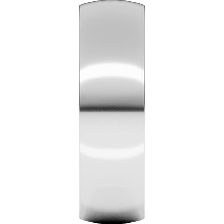10K White Gold 6 mm Lightweight Comfort-Fit Half Round Band Size 4