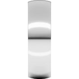 10K White 6 mm Lightweight Comfort-Fit Half Round Band