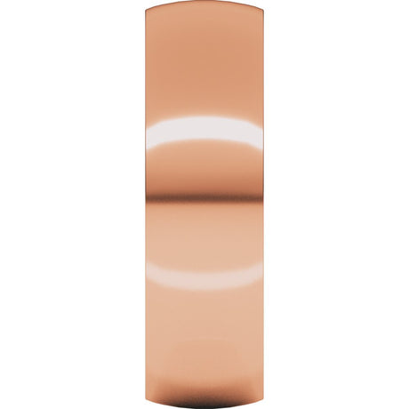 10K Rose Gold 6 mm Lightweight Comfort-Fit Half Round Band Size 10