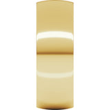 10K Yellow 7 mm Half Round Comfort Fit Light Band