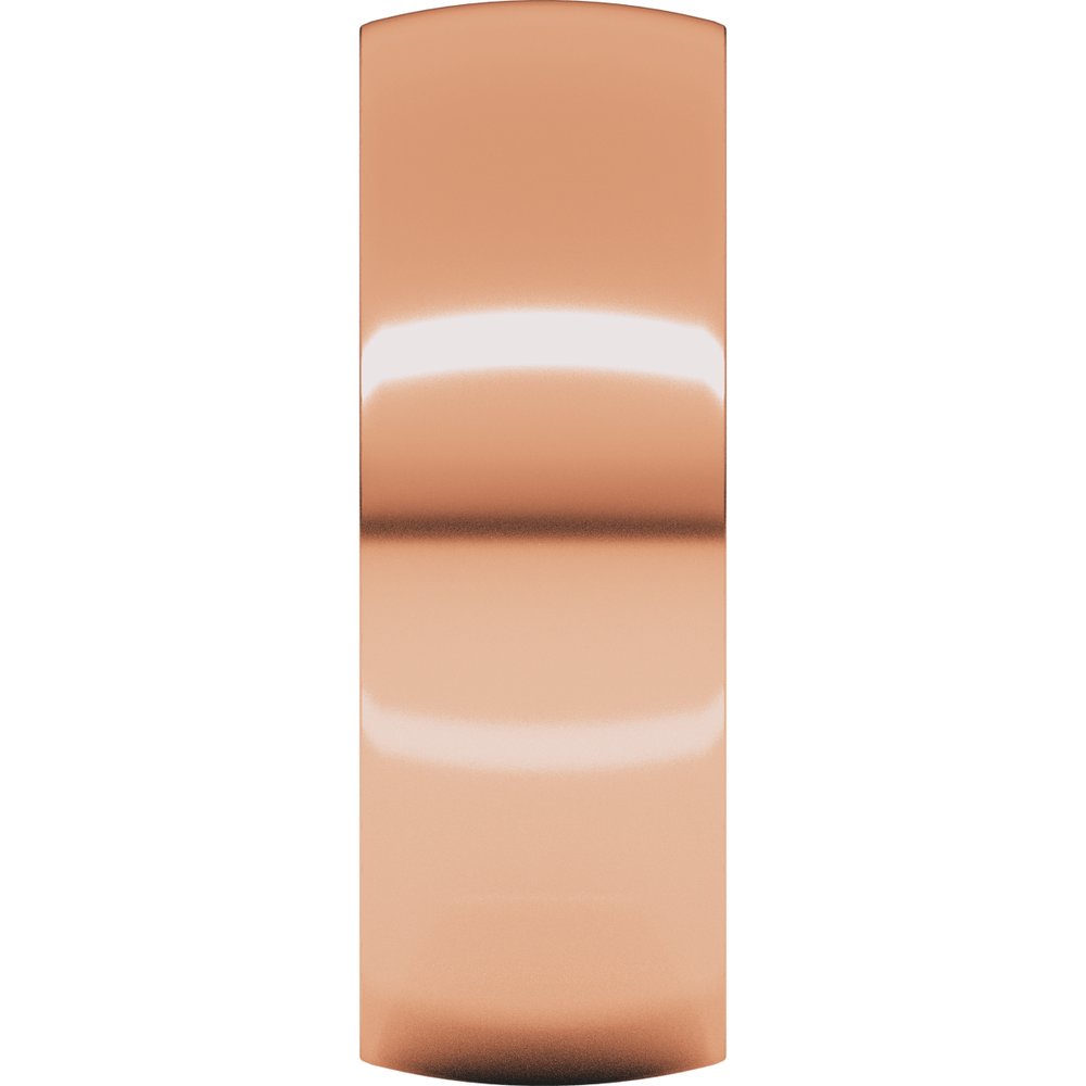 14K Rose 7 mm Half Round Comfort Fit Light Band Size 7.5