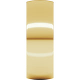 14K Yellow 7 mm Lightweight Comfort-Fit Half Round Band Size 10