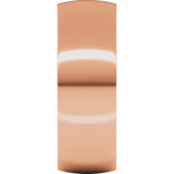 18K Rose 7 mm Lightweight Comfort-Fit Half Round Band Size 11