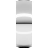 10K White 7 mm Lightweight Comfort-Fit Half Round Band