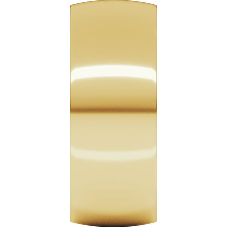 10K Yellow Gold 8 mm Lightweight Comfort-Fit Half Round Band Size 6.5