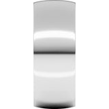 Sterling Silver 8 mm Lightweight Comfort-Fit Half Round Band Size 11