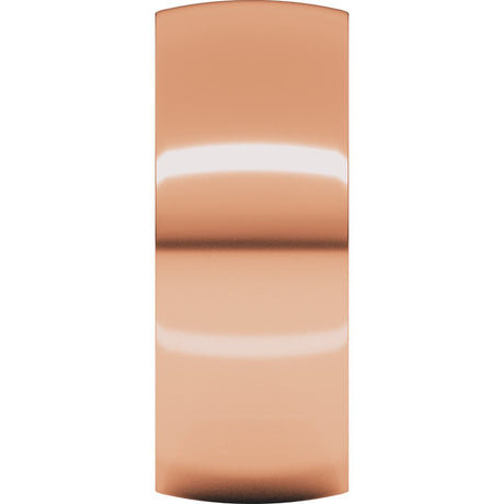 10K Rose Gold 8 mm Lightweight Comfort-Fit Half Round Band Size 6.5