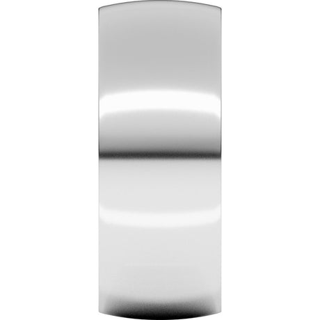 14K White Gold 8 mm Lightweight Comfort-Fit Half Round Band Size 11