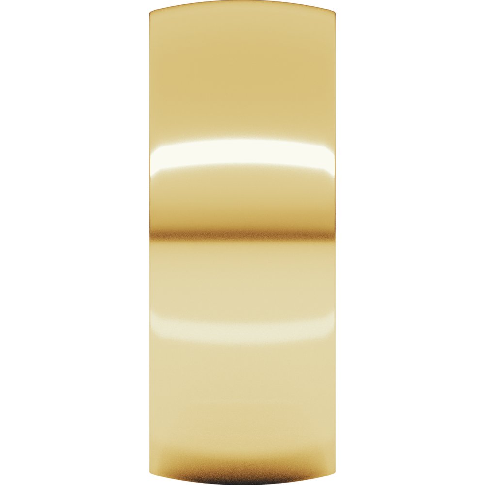 14K Yellow Gold 8 mm Lightweight Comfort-Fit Half Round Band Size 6.5