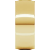 14K Yellow Gold 8 mm Lightweight Comfort-Fit Half Round Band Size 6.5