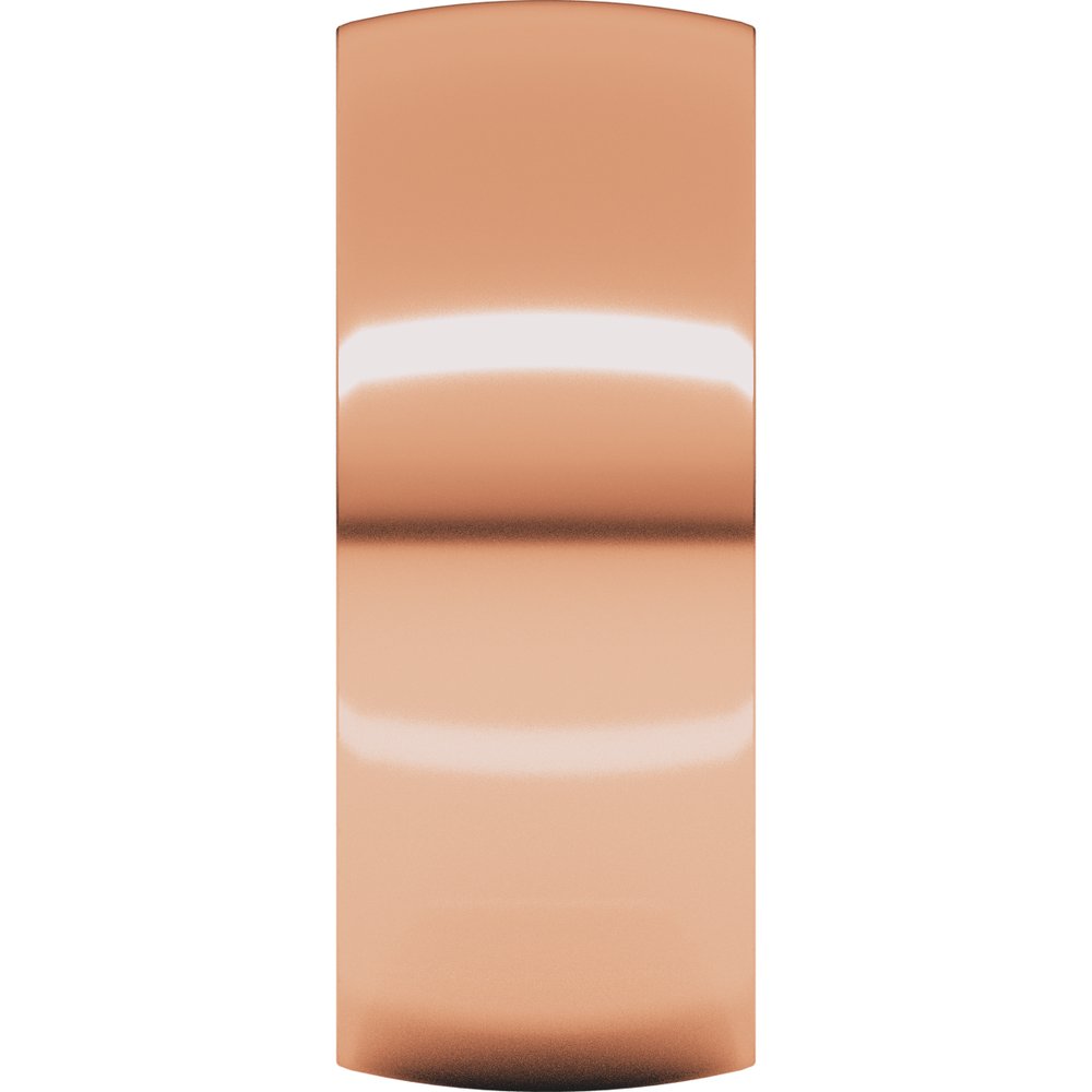 10K Rose Gold 8 mm Lightweight Comfort-Fit Half Round Band Size 6.5