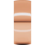 10K Rose Gold 8 mm Lightweight Comfort-Fit Half Round Band Size 6.5