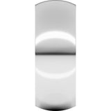 14K White 8 mm Half Round Comfort Fit Band