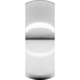 Platinum 8 mm Comfort-Fit Half Round Band Size 10
