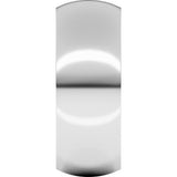 14K White Gold 8 mm Comfort-Fit Half Round Band Size 7 
