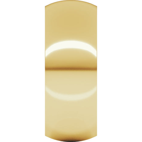 22K Yellow 8 mm Comfort-Fit Half Round Band Size 10