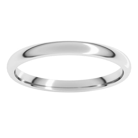 Palladium 2 mm Lightweight Comfort-Fit Half Round Band Size 5.5