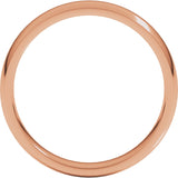 10K Rose 4 mm Lightweight Comfort-Fit Half Round Band Size 7