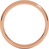 14K Rose Gold 4 mm Lightweight Comfort-Fit Half Round Band Size 6