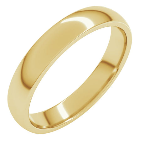 14K Yellow Gold 3.5 mm Lightweight Comfort-Fit Half Round Band Size 5.5