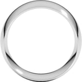 14K White Gold 11 mm Lightweight Comfort-Fit Half Round Band Size 7