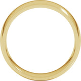 18K Yellow Gold 6.5 mm Lightweight Comfort-Fit Half Round Band Size 10