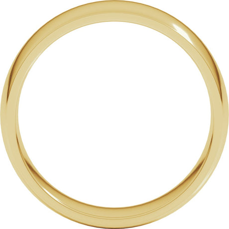18K Yellow Gold 6.5 mm Lightweight Comfort-Fit Half Round Band Size 10