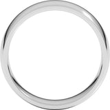 14K White Gold 6.5 mm Lightweight Comfort-Fit Half Round Band Size 8