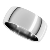Sterling Silver 8 mm Lightweight Comfort-Fit Half Round Band Size 11