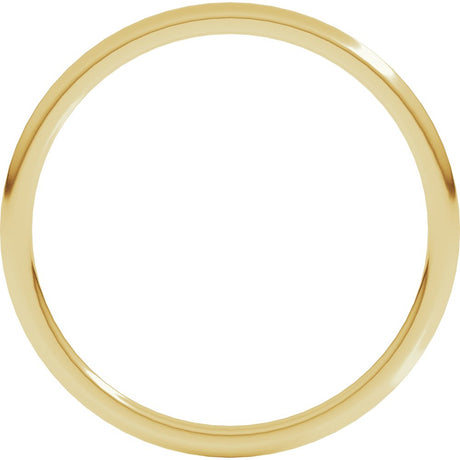 10K Yellow Gold 1 mm Lightweight Comfort-Fit Half Round Band Size 5