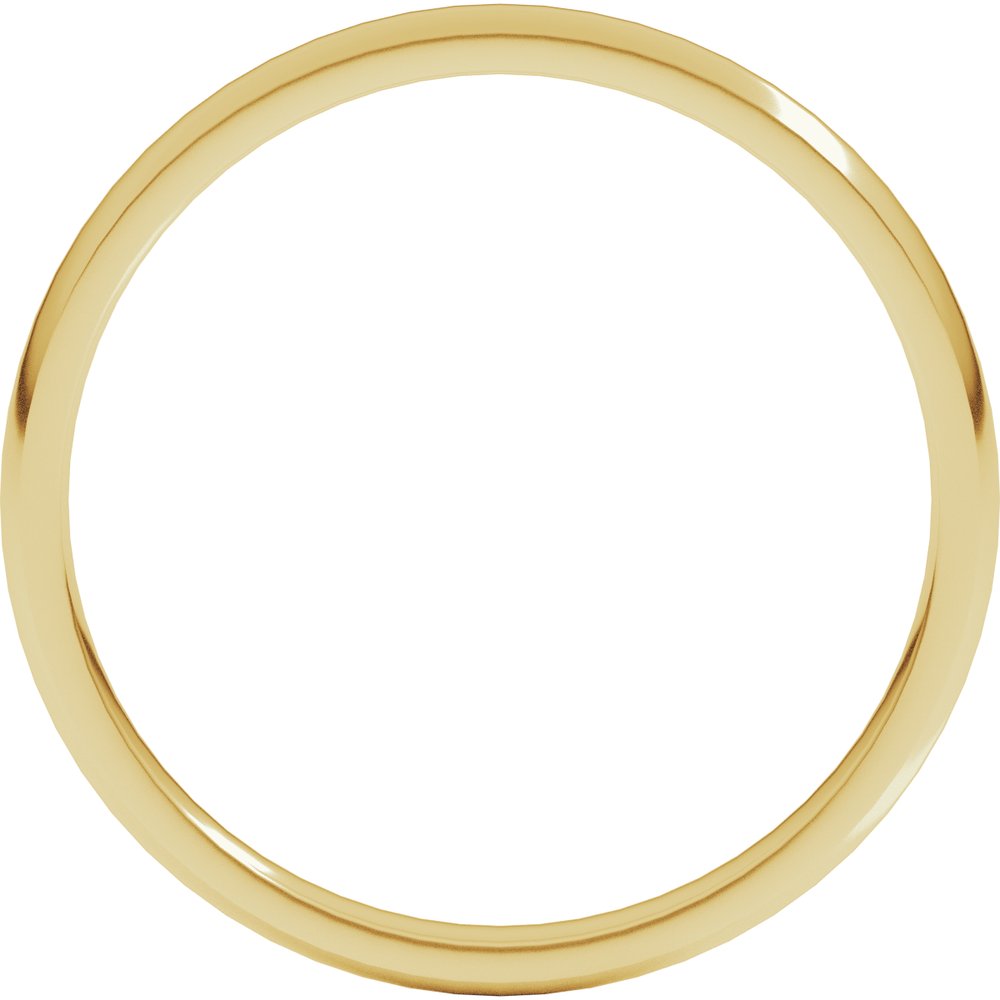 10K Yellow Gold 2 mm Lightweight Comfort-Fit Half Round Band Size 4