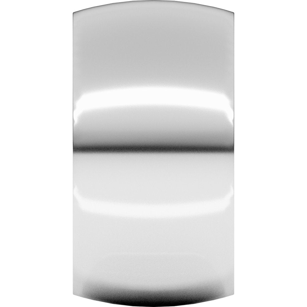 14K White Gold 11 mm Lightweight Comfort-Fit Half Round Band Size 7