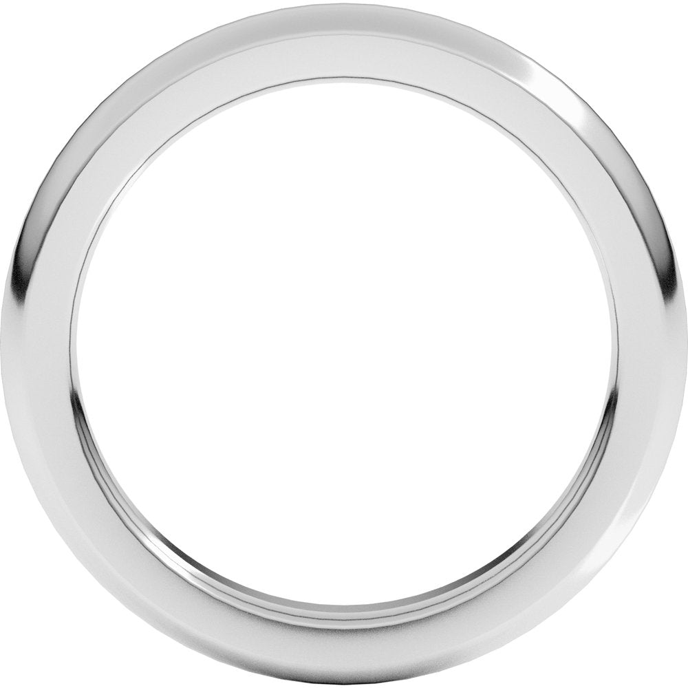 14K White Gold 3 mm Heavyweight Comfort-Fit Half Round Band Size 6